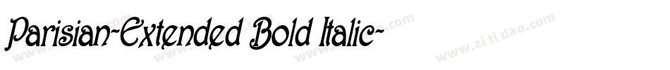 Parisian-Extended Bold Italic字体转换